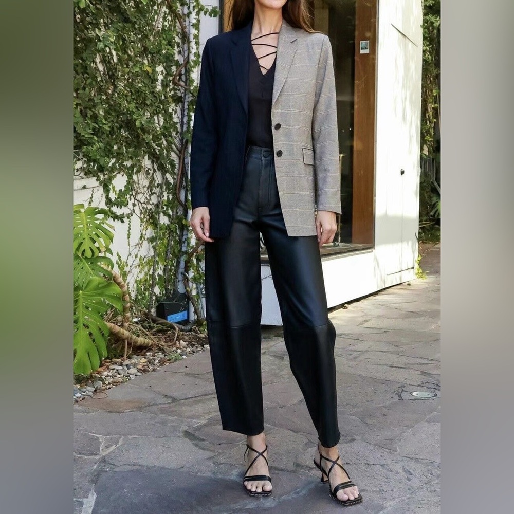 NWT $728 Frame Le Mix Oversize Wool Blend Blazer